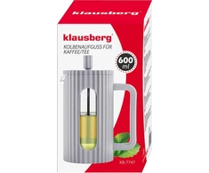 Klausberg Zaparzacz Kavos/arbatos virimo aparatas su presu, talpa 0,60 l, pilkos spalvos kb7747