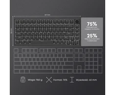 Klaviatūra Ajazz AK820 Raudona Switch Juodas USB-C