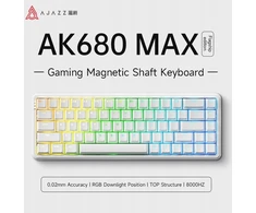 Klaviatūra mechaninė su laidu Ajazz AK680 MAX Magnetic Switch RGB balta