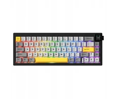 Klaviatūra Ajazz Mechaninis žaidimų pultelis AK650 Dream Weaver Switch - juodas-pilkas-geltonas - 3 modeliai - su RGB ekranu
