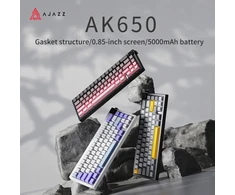 Klaviatūra Ajazz Mechaninis žaidimų pultelis AK650 Dream Weaver Switch - juodas-pilkas-geltonas - 3 modeliai - su RGB ekranu