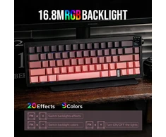 Klaviatūra Ajazz Mechaninis žaidimų valdiklis AK650 Dream Weaver Switch - šoninis simbolių gradiento rožinis - 3 modeliai - su RGB ekranu