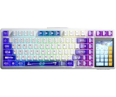 Klaviatūra Aula AULA klaviatūra gasket L99 Semi transparent Violetinė+Baltas Carmel Latte switch RGB