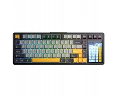 Klaviatūra Aula AULA klaviatūra tarpinė L99 pilka+oranžinė+tamsiai pilka lietaus lašo jungiklis RGB