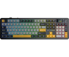 F108 Pro Gray+Oranžinis+Deep Gray Reaper Switch RGB Klaviatūra by AULA
