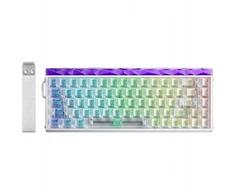 Klaviatūra Aula Gasket HERO68 Baltas Frosted Trenslucent Edge Lit Sidabrinis Magnetic switch RGB (AUH68-WFTE-SM)