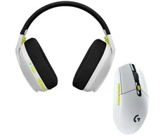 Klaviatūra Ausinės „Logitech“ belaidžio ryšio žaidimų rinkinys, juodas+baltas+žalias, EWR2934