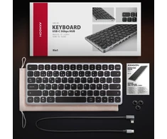 Axagon HMC-KB-PT USB-C 5Gbps KEYBOARD (PT) 9in1 hub