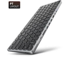 Axagon HMC-KB-PT USB-C 5Gbps KEYBOARD (PT) 9in1 hub