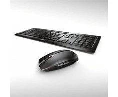 Klaviatūra CHERRY STREAM DESKTOP rinkinys su pele, bevielis, FR išdėstymas, juodas