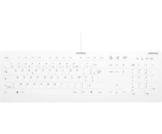 Klaviatūra Contour ACTIVE KEY Plokščio profilio higieninė stalinė klaviatūra Sea (AK-C8112-U1-W/FR)