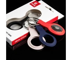 Crong Silikoninis dėklas with Key Ring - Protective case for Apple AirTag key ring Violetinė