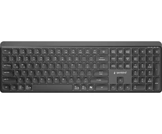 Gembird KB-WPS-03 Dual-mode pro-business slim Belaidė klaviatūra, 2.4G+BT, US išdėstymas