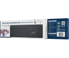 Gembird KB-WPS-03-CYRL Dual-mode pro-business slim Belaidė klaviatūra, 2.4G+BT, RU išdėstymas