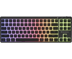 Klaviatūra žaidimams Genesis Thor 430 TKL Outemu Silent Rožinė belaidė mechaninė su pašvietimu juoda Hot-Swap Slim