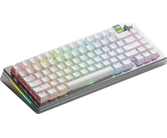 Glorious Gaming GMMK 3 PRO 75% Gamyklinė Klaviatūra USB + RF Bevielis + Bluetooth QWERTY JAV Anglų Sidabrinė