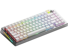 „Klaviatūra Glorious GMMK 3 Pro HE Wireless“ 75 % pritaikyta žaidimų klaviatūra – iš anksto surinkta, ANSI (JAV), „Fox HE Switches“, sidabrinė