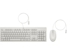 Klaviatūra ir pelė HP 225 Rinkinys Klaviatūra su pele 100% full size USB QWERTZ niemiecki Cashmere Baltas