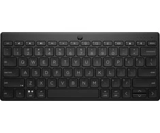 Hewlett Packard (HP) HP 350 kompaktiška belaidė „Bluetooth“ klaviatūra – keliems įrenginiams – juoda – JAV anglų k.