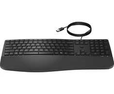 HP 485 Comfort laidinė klaviatūra, viso dydžio (100 %), laidinė, USB, membraninė, juoda