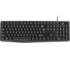 Klaviatūra ir pelė Genius KB-117, JAV klaviatūra, klasikinis, vandeniui atsparus vielos tipas (USB), juoda, ne