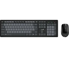 Genius Smart KM-8200 COPILOT komplektas klaviatūra CZ/SK, juoda-pilka su belaidė optinė pelė, klasikinė