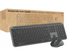 Logitech Signature Slim Combo MK950 verslui Belaidė klaviatūra + pelė, US Int, Graphite