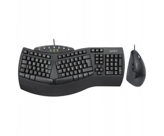Klaviatūra ir pelė Perixx PERIDUO-512 DE Rinkinys Klaviatūra su pele su laidu ergonomiczny