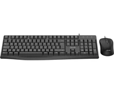 Klaviatūra ir pelė R-GO Tools InLine® Basic Desktop II Rinkinys klaviatūra-pelė USB-Kabelis Standardowy układ DE