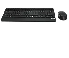 Wortmann Usorteret „TERRA Desktop 4000“ belaidė AES [DE] USB juoda „Copilot“ klaviatūra + pelė, QWERTY, 105 klavišai