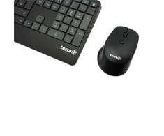 Wortmann Usorteret „TERRA Desktop 4000“ belaidė AES [DE] USB juoda „Copilot“ klaviatūra + pelė, QWERTY, 105 klavišai