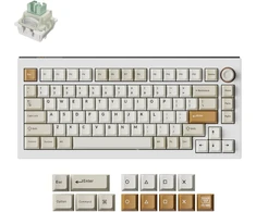Klaviatūra žaidimams Keychron L5W Lemokey Ultra-fast Lime Magnetic Switch su laidu magnetyczno-mechaninė su pašvietimu balta