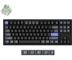 Klaviatūra žaidimams Keychron Q3H Keychron Ultra-Fast Lime (linear) su laidu magnetyczno-mechaninė su pašvietimu juoda
