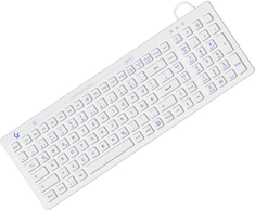Klaviatūra Keysonic KeySonic KSK-6031INEL klaviatūra USB QWERTZ Niemiecki Baltas