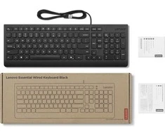 Lenovo Klaviatūra | Essential | Klaviatūra | su laidu | US English | Juodas