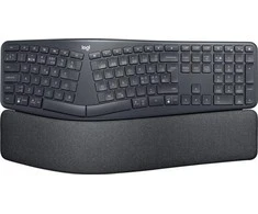 Logitech ERGO K860 SPLIT belaidė klaviatūra verslui, grafito spalvos, JAV tarptautinis išdėstymas (Qwerty)