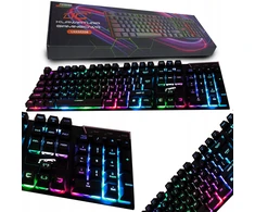 Klaviatūra LTC Klaviatūra RGB komputerowa žaidimams