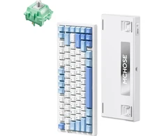 MCHOSE G75 Pro Wireless Belaidė Žaidimų Klaviatūra | Mėlyna, KTT Cabbage Tofu V2