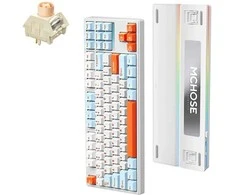 Klaviatūra Mchose K87 oranžinė-mėlyna (Icy Creamsicle)