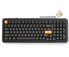 Klaviatūra žaidimams Mchose HW-K99V3-7 belaidė mechaninė MCHOSE Icy Creamsicle su pašvietimu juoda