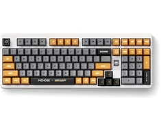 MCHOSE UT98 - US išdėstymas - Silent Peach V3 - Retro Therapy (Baltai Pilka) Belaidė Žaidimų Klaviatūra