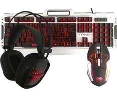 Klaviatūra Marvo CM303 + ausinės (CM303 EN)