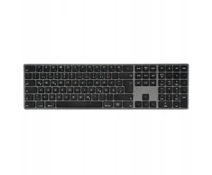 Klaviatūra Perixx PERIBOARD-817 DE Belaidė klaviatūra dual-mode su aliuminio pilno dydžio