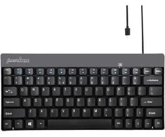 Klaviatūra Perixx Perixx PERIBOARD-422 DE, Mini USB-C Klaviatūra su laidu, juodas