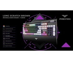 Klaviatūra PREYON Long Scratch Brown OutemU Brown (PLSB104B)