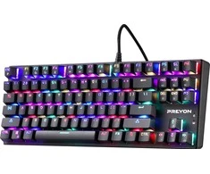 PREYON Mėlyna Blitz Claw TKL laidinė mechaninė klaviatūra (US, Gateron Mėlyna)