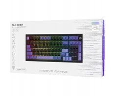 Klaviatūra PROOVE Belaidė klaviatūra žaidimams Gaming Slicker Special Edition juoda-violetinė (Proove)