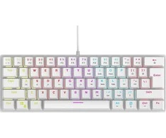 Mėlyna Klaviatūra žaidimams Rampage PLOWERK60 RMP Mėlyna su laidu mechaninė su pašvietimu balta