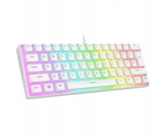 Klaviatūra Rampage Rampage Klaviatūra mechaninė žaidimams Radiant K11 60% RGB Mėlyna Switch, balta