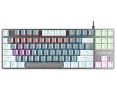 Klaviatūra žaidimams Rampage Snug KRGD Raudona Switch su laidu mechaninė su pašvietimu szaro-balta